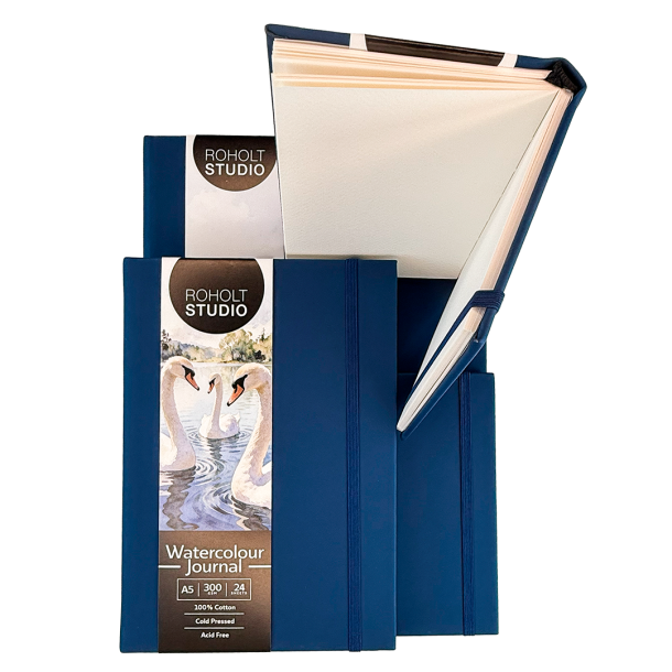 Roholt Studio Artist Watercolour Journal - Royal Blue
