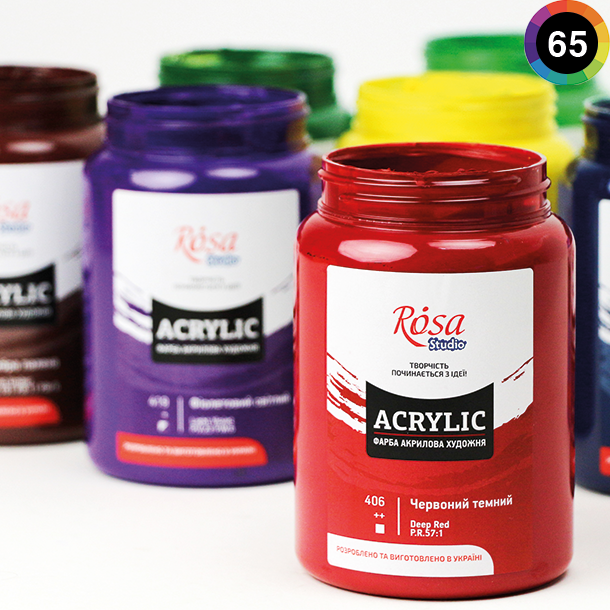 Rosa Akrylmaling 400ml.