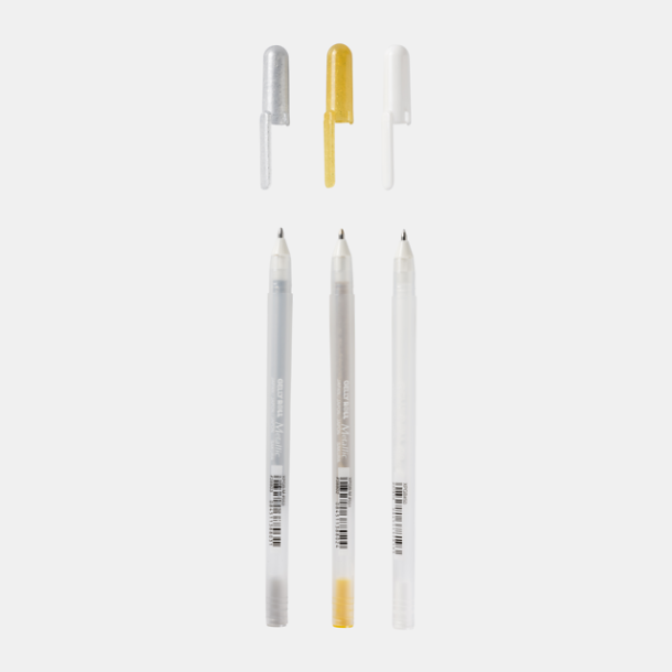 Gelly Roll Metallic 3-Pak - Gold, Silver, white 