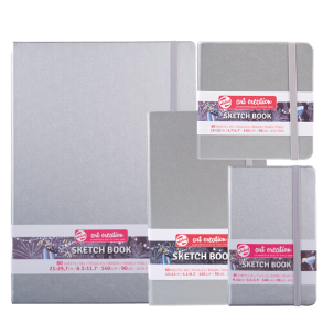 Hardcover Sketchbook - Shiny Silver