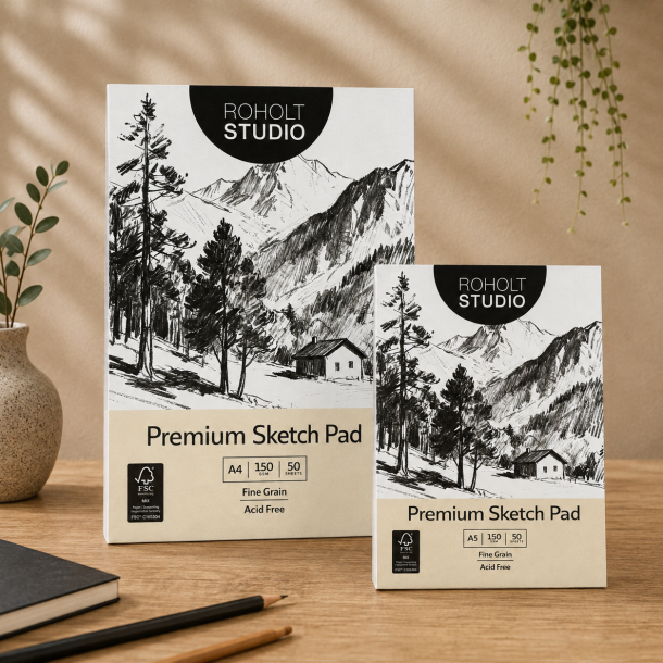 Roholt Studio Premium Sketchpad - 150g, 50 Ark
