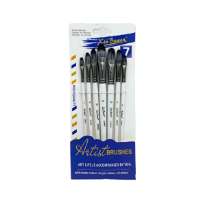 Artist Brushes 7-Pak Black/White - Oval