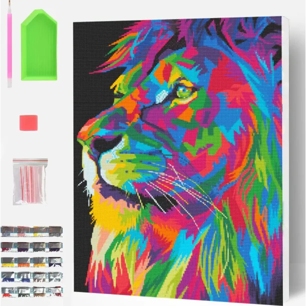 Diamond Art - Lion 30x40 cm