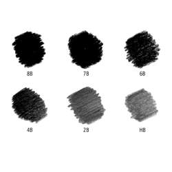 Staedtler Mars Lumograph Black Blyanter HB-8B 6-Pak