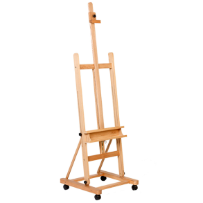 Staffeli i b�getr� med hjul - 59,5�56�185-255 cm