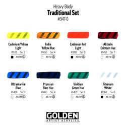 GOLDEN Heavy Body Akrylmaling Traditional S�t