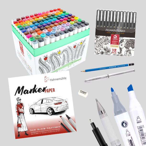 Mobee 120-Stk Twin Marker Fineliner St