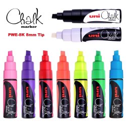 POSCA PWE-8K Uni chalk 8 mm Fuldt Sortiment (1x9)