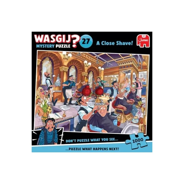 Puslespil Wasgij Mystery 27 A Close Shave! 1000 Brikker